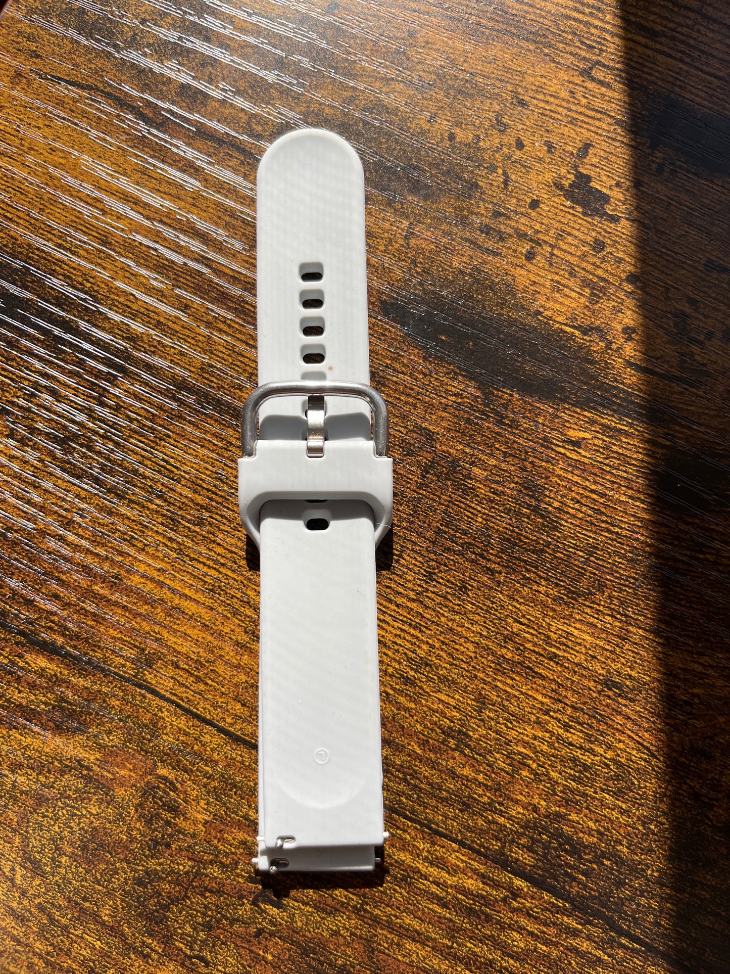 White silicon Apple Watch band