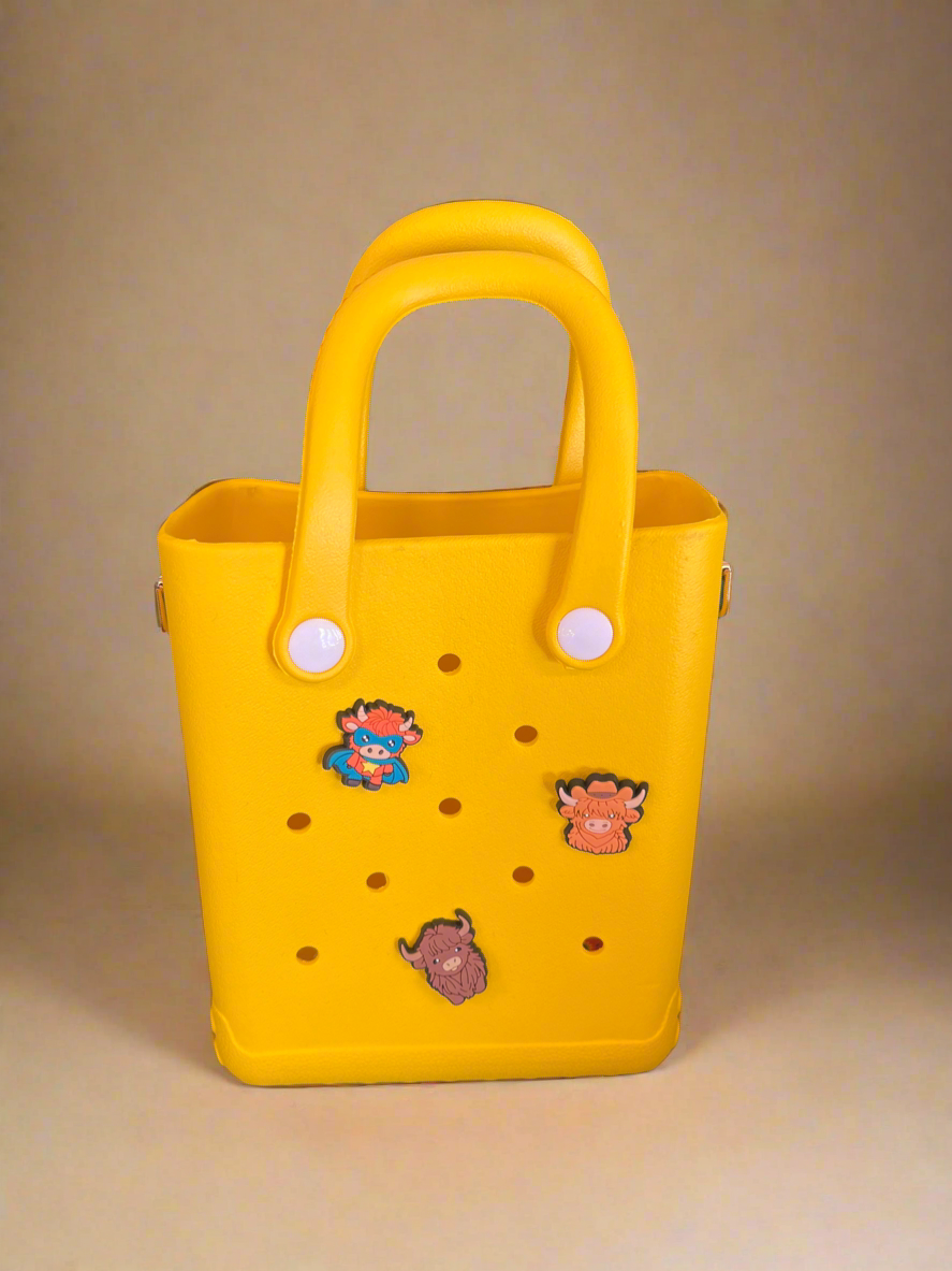 Yellow moose Croc bag