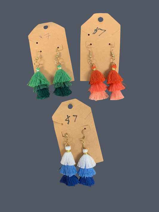 Tassel dangle earrings