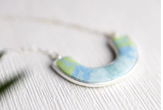 Bermuda Blue Cradle Necklace