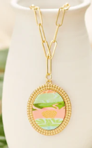 Palm Beach Link Medallion Necklace