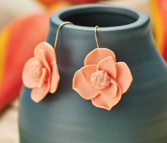 Palm Beach Clay Flower Earrings