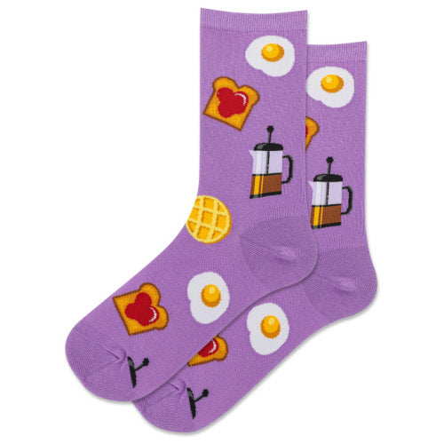 Breakfast Purple Women's Socks